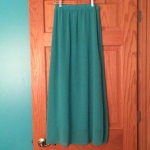 Teal maxi skirt (like new!!!)